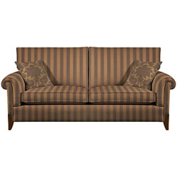Duresta Cavendish Large Sofa, 2 Scatter Cushions Oscar Stripe Silver Birch